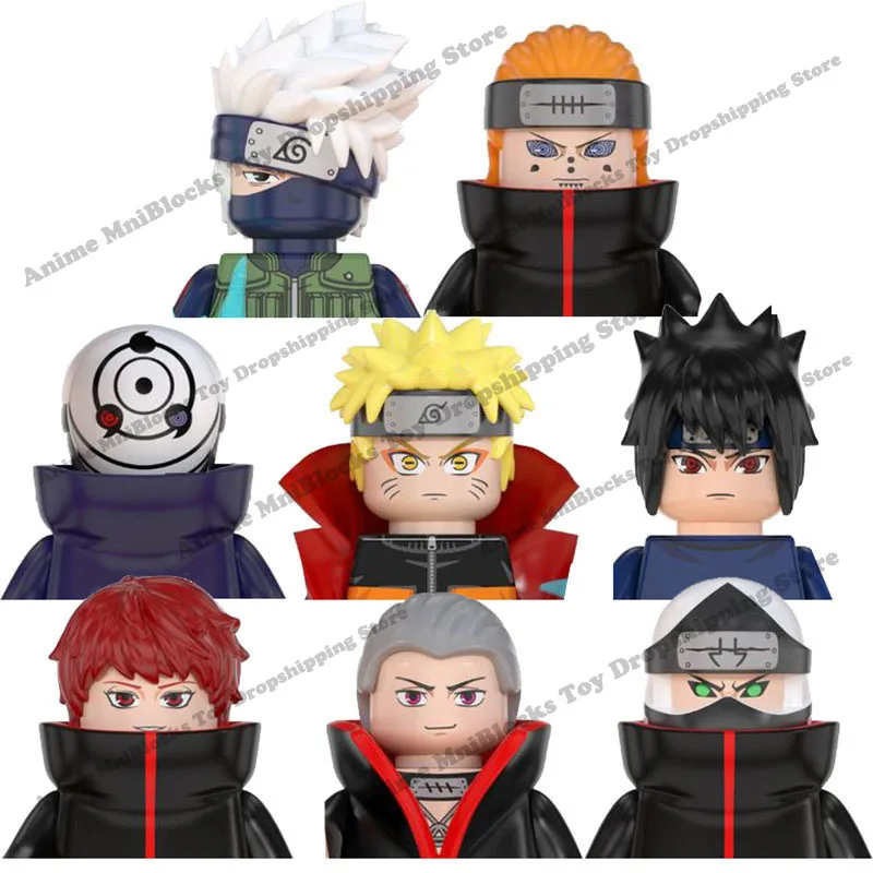 

WM6105 WM6106 WM6107 WM6108 WM6109 Anime sets Naruto mini action toy figures Sasuke Sakura Hinata Jiraiya Madara Itachi Akatsuki