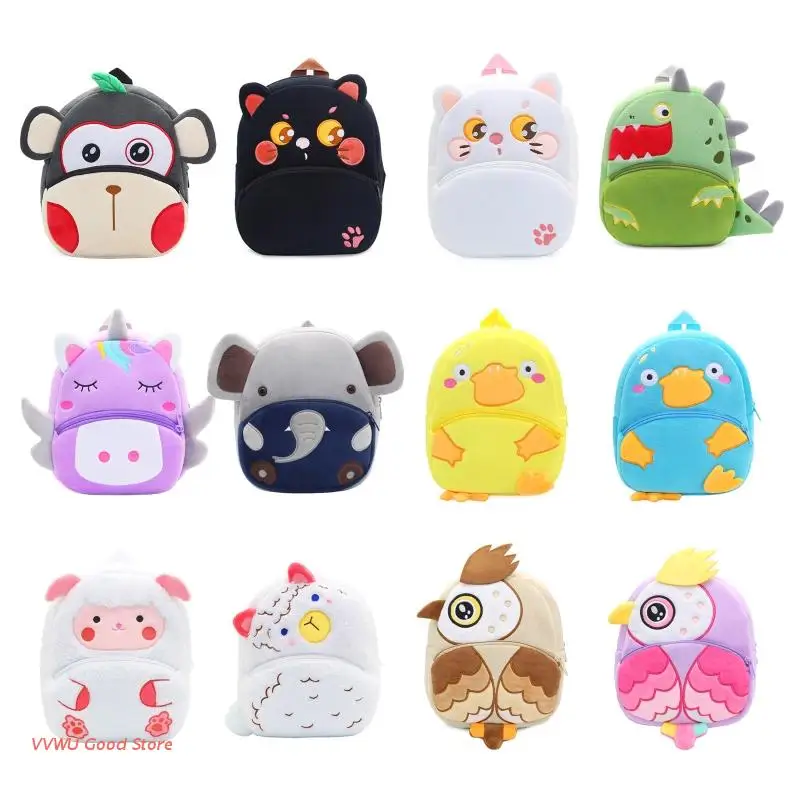 

Рюкзак с животными для маленьких мальчиков и девочек, милые школьные ранцы для детского сада