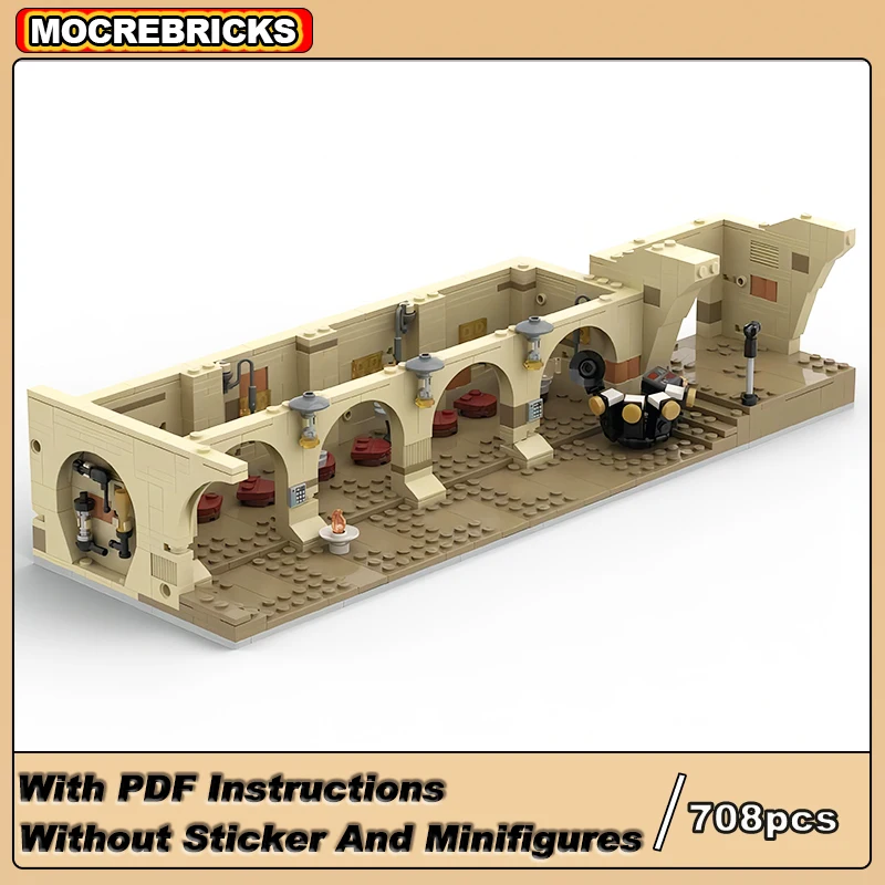 MOC-177564 Звездный фильм пустынный дворец Hutts замок модульная архитектура