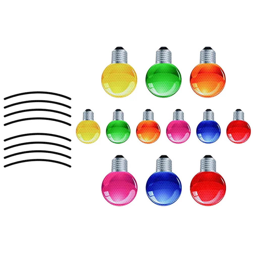 

Ornaments Christmas Refrigerator Magnets Car Reflective Sticker Fridge Stickers Garage Door Light Bulb Decorations