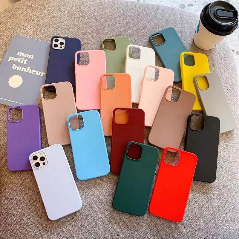 

2022 Trend For iphone 12 11 Pro Max 12 Mini X XS Max XR 7 8 6 S 6S Plus SE 2020 Matte Soft Tpu Back Cover Matte Silicone Phone C