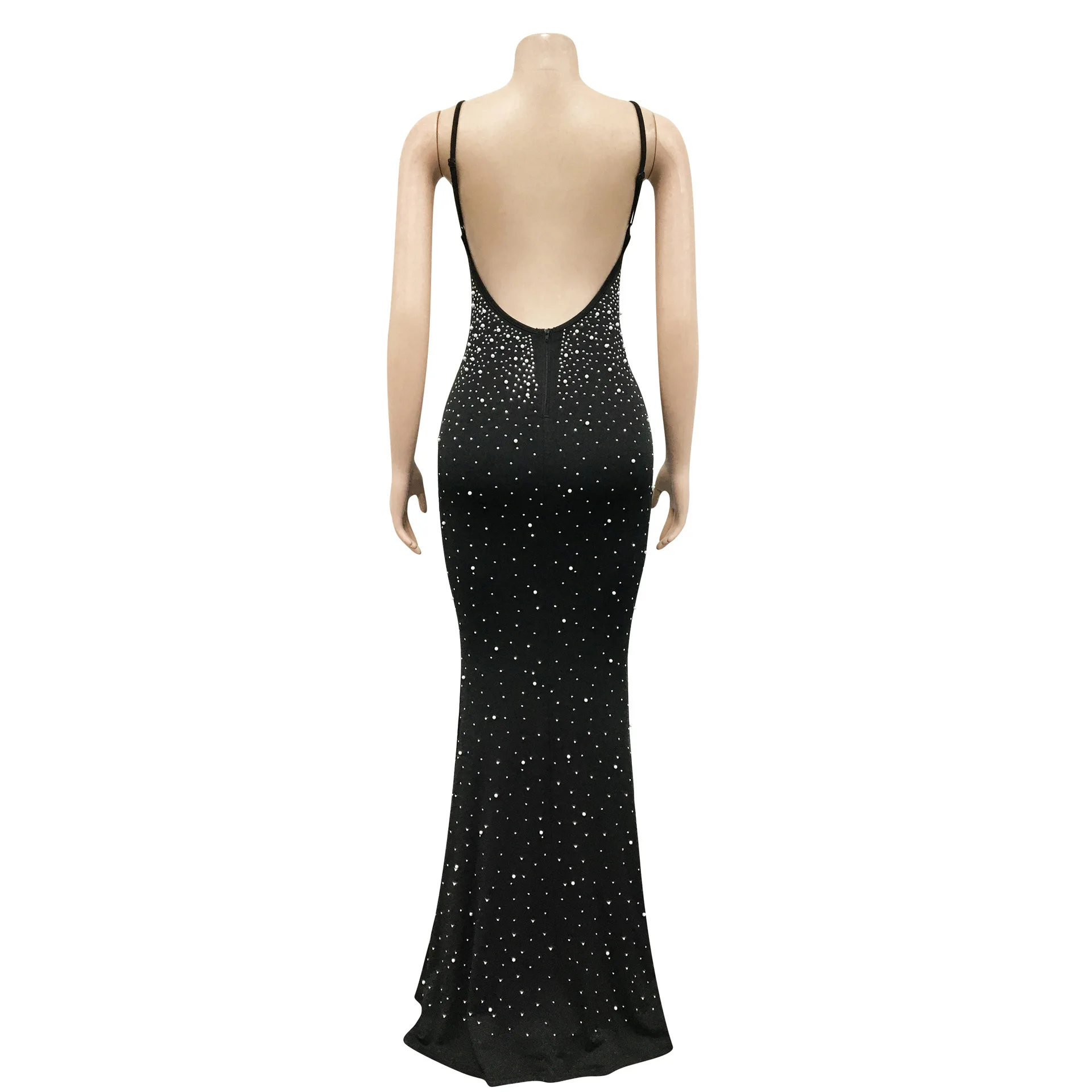 Felyn 2022 Новое поступление платье известного бренда однотонное Бисероплетение на