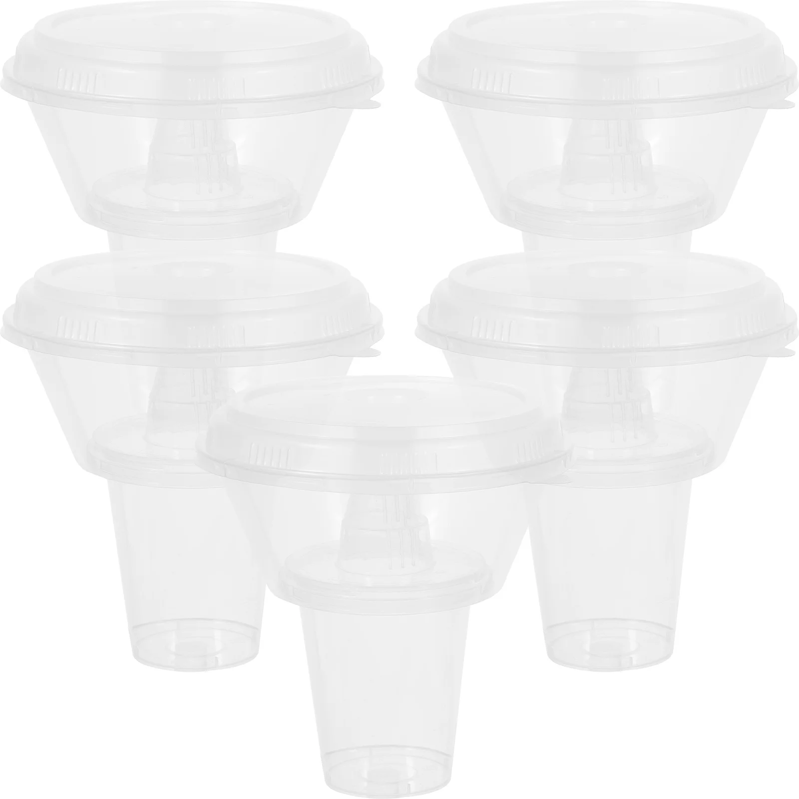 

5 Sets Drink Cup Water Cups Disposable Delicate Beverage Combined Food Bowl Compact Snack Accessories Outdoor Pp Thickened