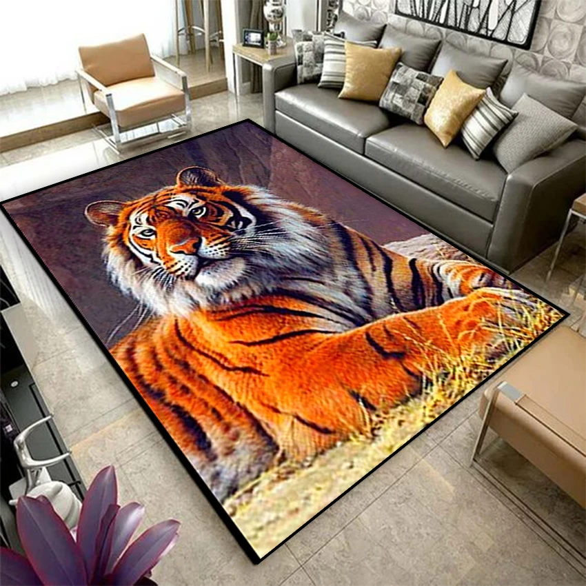 

3D Print Tiger Owl Lion Eagle Animal Pattern Living Room Rugs Home Decortion Doormat Hallway Bedroom Bedside Floor Mat Carpets
