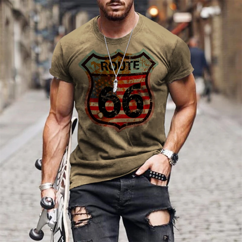 

Summer Men T Shirts Swedish Letter 3D Printing Men'S Short Sleeve Fashion Breathable O Neck Streetwear Casual Oversized T-Shirt
