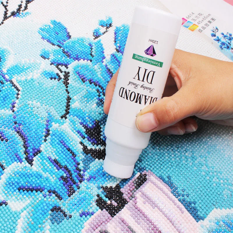 

120ml DIY Diamond Painting Permanent Hold Glue Shine Effect Sealer for All Diamond Painting Brightener Glue Anti-drop Drilling