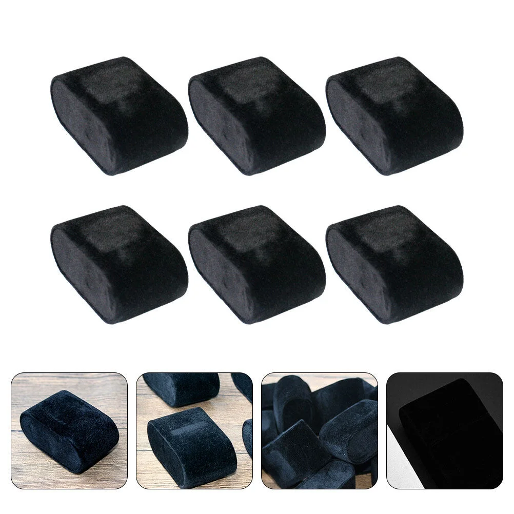 

6 Pcs Black Jewelry Display Cushion Bracelets Cushions Jewelry Box Velvet Surface
