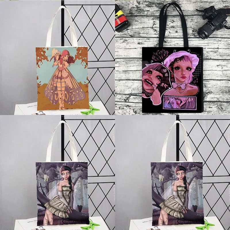 

Melanie Martinez Print Fashion Women Canvas Shopping Bag Eco Harajuku Shoulder Bags Personalized Super Atsem School Bags Gifts