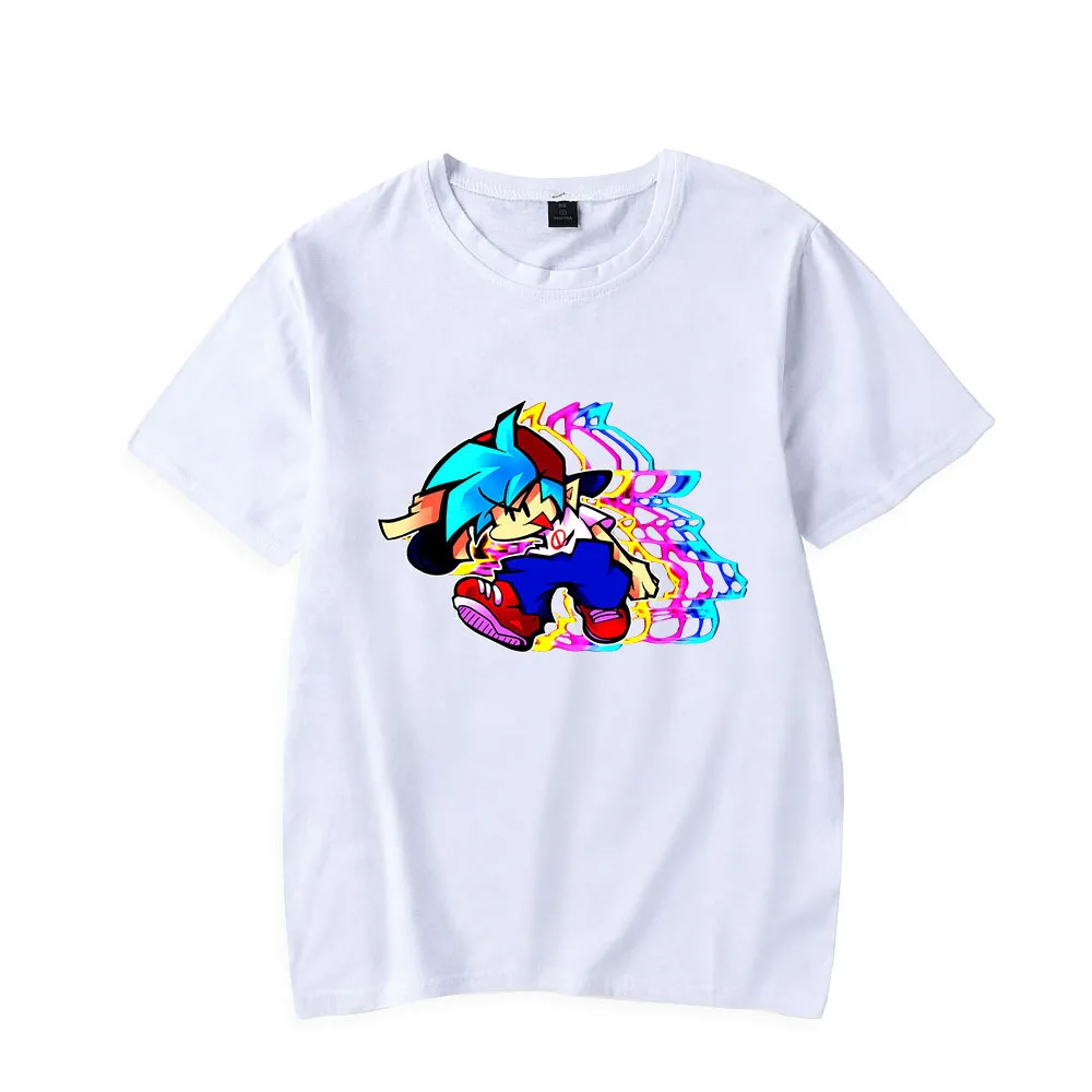 

2022 Friday Night Funkin Game Round Neck Men Women Hop Print Loose Short Sleeve Summer Street Srendsetter
