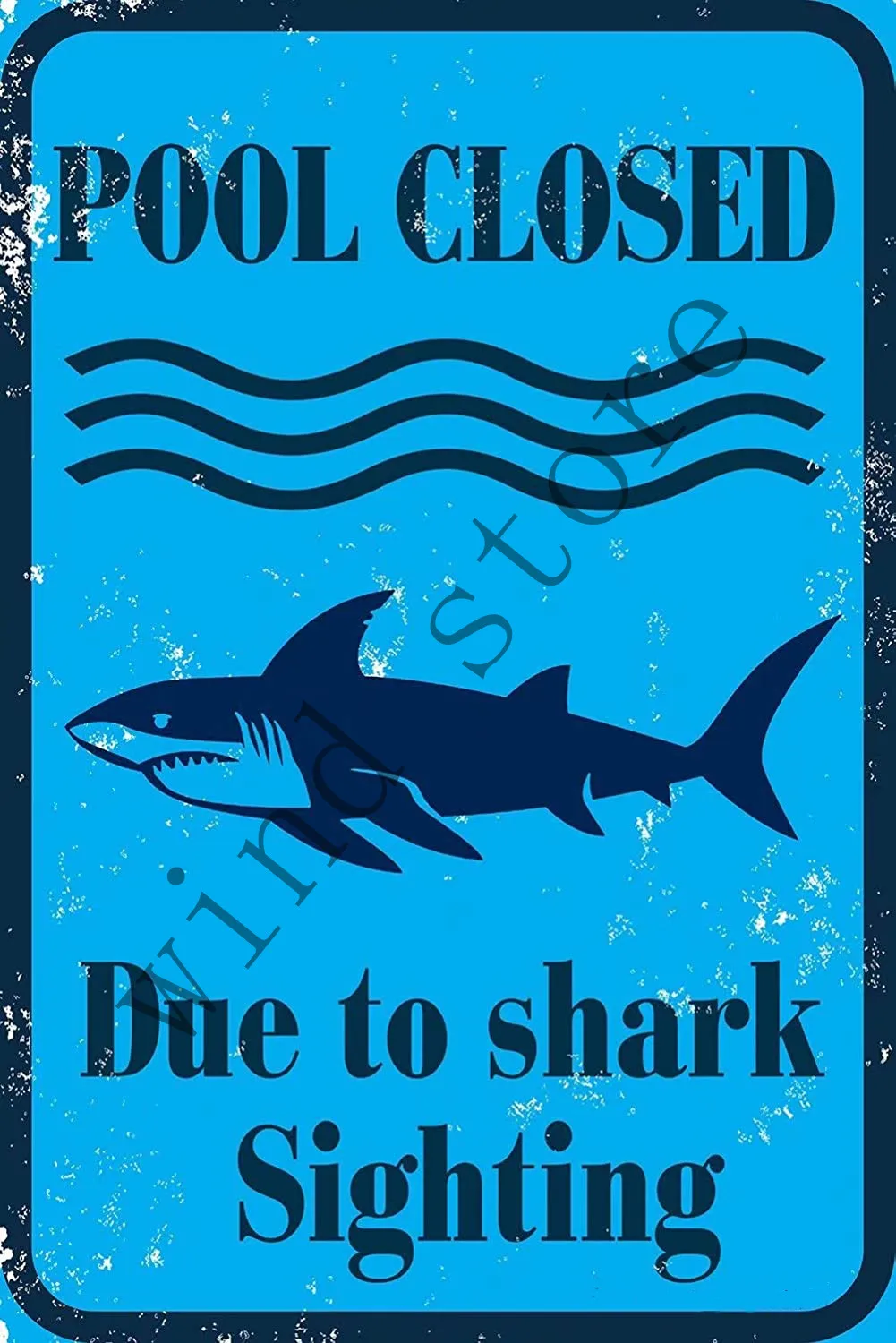 

Shark Funny Tin Signs Wall Decor Jaws Movie Tin Poster Metal Sign Retro Style Home Shop Bar Coffee Vintage Arts 8x12 In