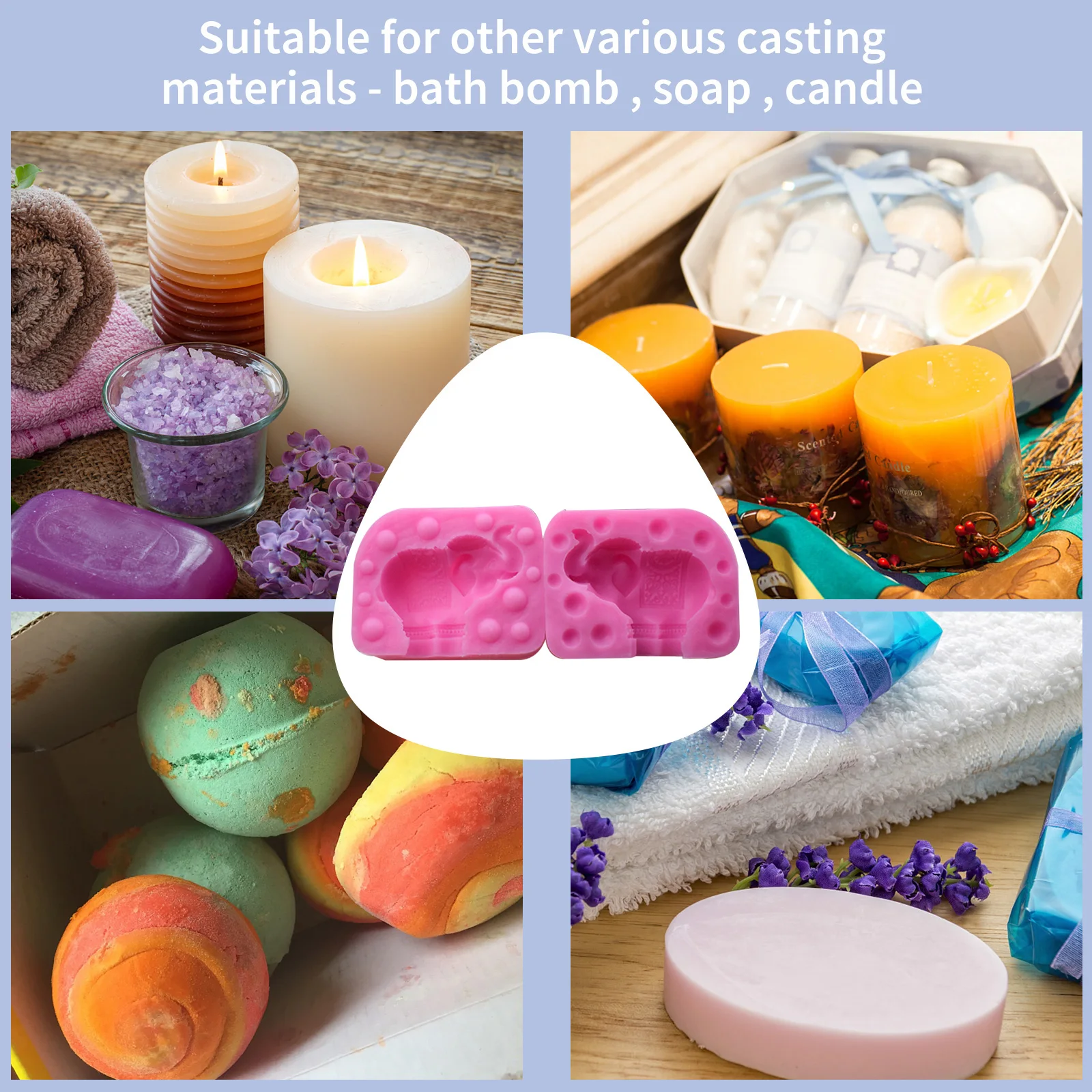 Силиконовая форма в виде слона искусственная смола 3D фотообои для мыла свечи