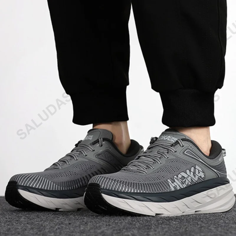 HOKA Original Men Shoes Bondi 7 Trail Running Shoes Lightweight Comfortable Casual Fitness Sneakers Road Jogging Sneakers Male