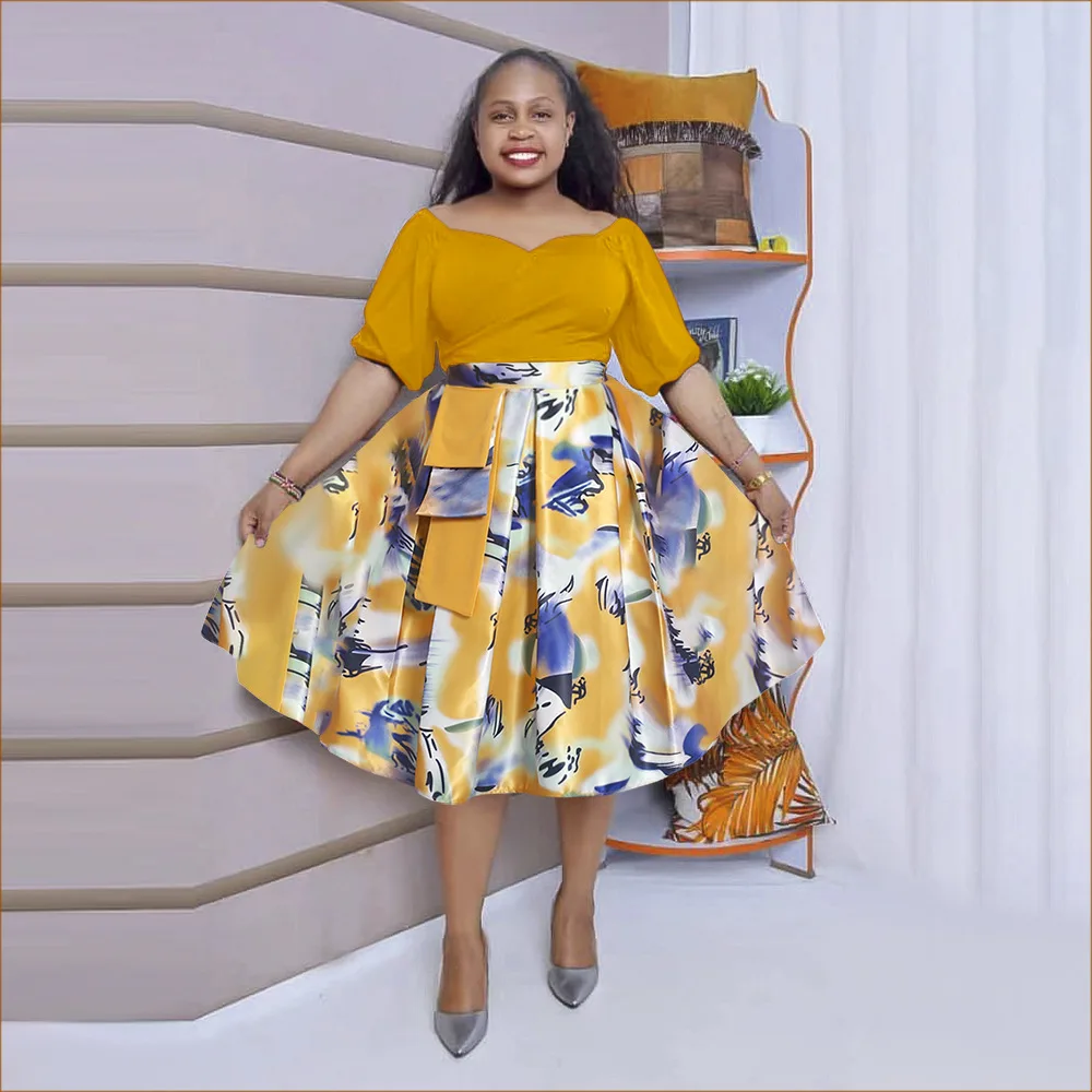 

African Print Dresses For Women Ankara Dashiki Tutu Gown New Africa Off Shoulder Sexy Dress Ladies Elegant Overalls Vestidos