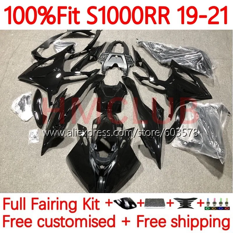 

Injection Body For BMW S1000 S 1000 glossy black S-1000 RR 1000RR S1000RR 2019 2020 2021 S1000-RR 19 20 21 OEM Fairing 152No.87