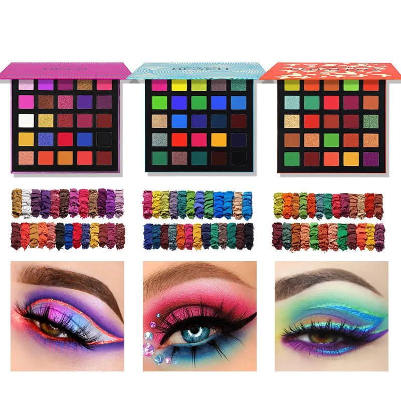 

25 Color Matte Eyeshadow Palette Shimmer Glitter Pigmented Powder Charming Pressed Eyeshadow Makeup Kit