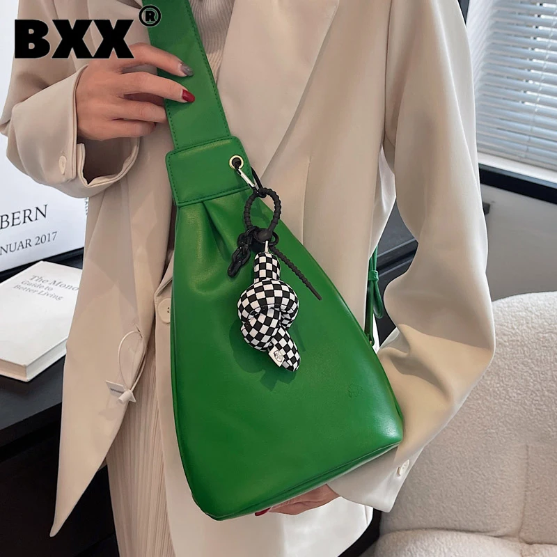 [BXX] Женская Новая брендовая зеленая Весенняя коллекция 2022 года винтажная сумка