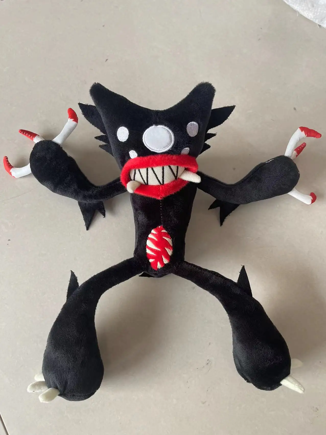 

Huggy Wuggy black Plush Toys Game Character Poppy Playtime Plushie Doll Horror Kids Flips Soft Stuffed Toys Gift