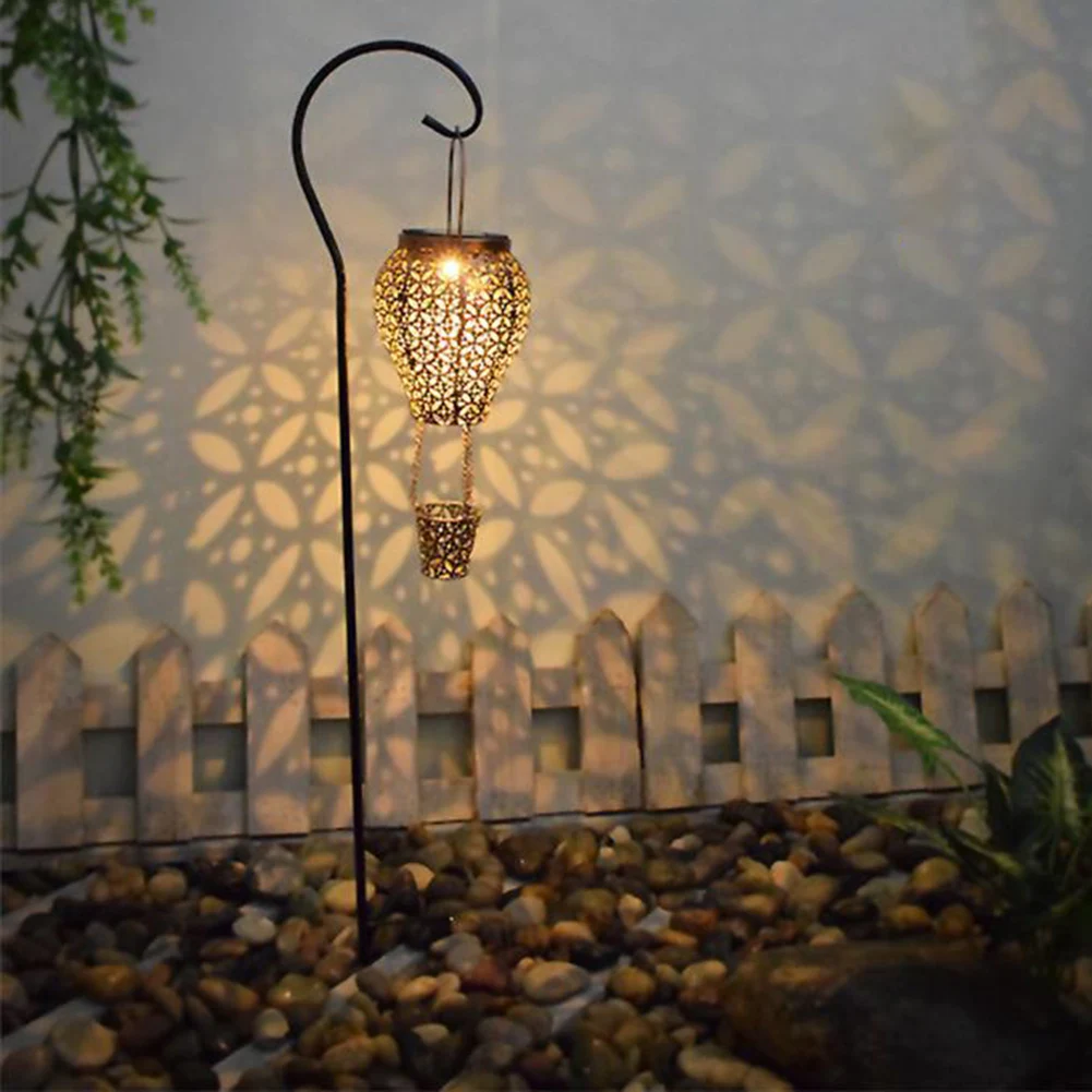 

Hollow Wrought Iron LED Solar Light Lawn Stakes Lamp Waterproof Outdoor Garden Landscape Lamp for Home Yard Courtyard Decoration