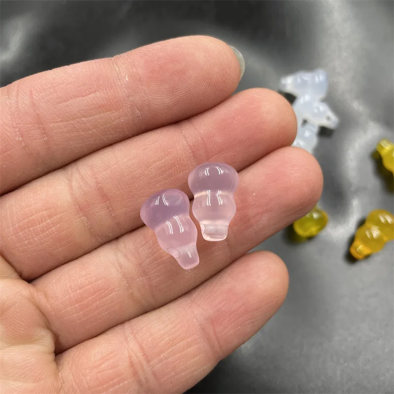 Дешевая Нефритовая розовая халцедоновая Агатовая стерео маленькая Желтая Тыква