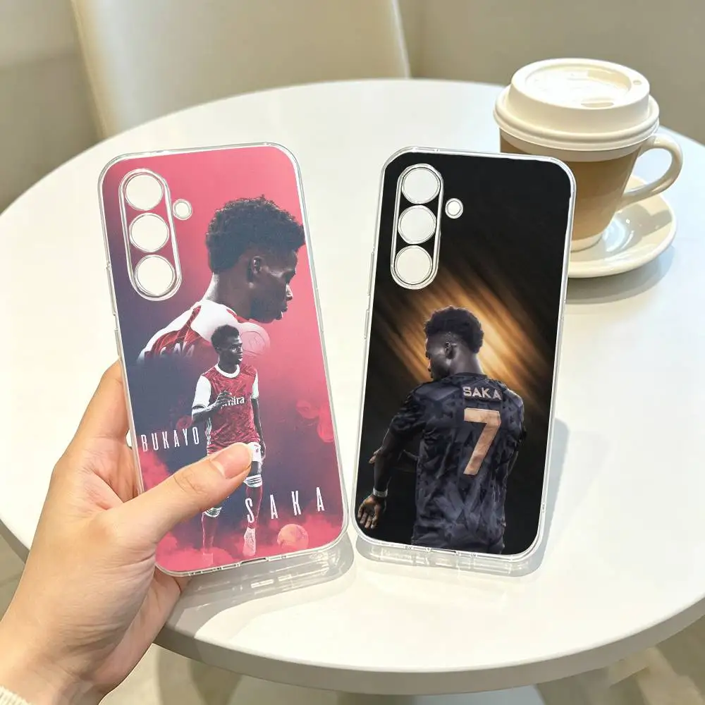 Фото Чехол для телефона Football B-Bukayo Saka 7, прозрачный силиконовый мягкий чехол для Samsung A10,12,20,21S,30,31,40,50,51,52,70,71 №1