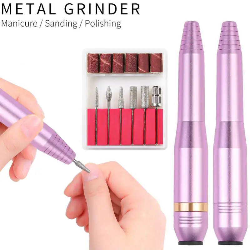 

Portable Electric Nail Drill Manicure Machine Acrylic Gel Polish Remover Nails Milling Sander Rechargeable Nail Art Equipment