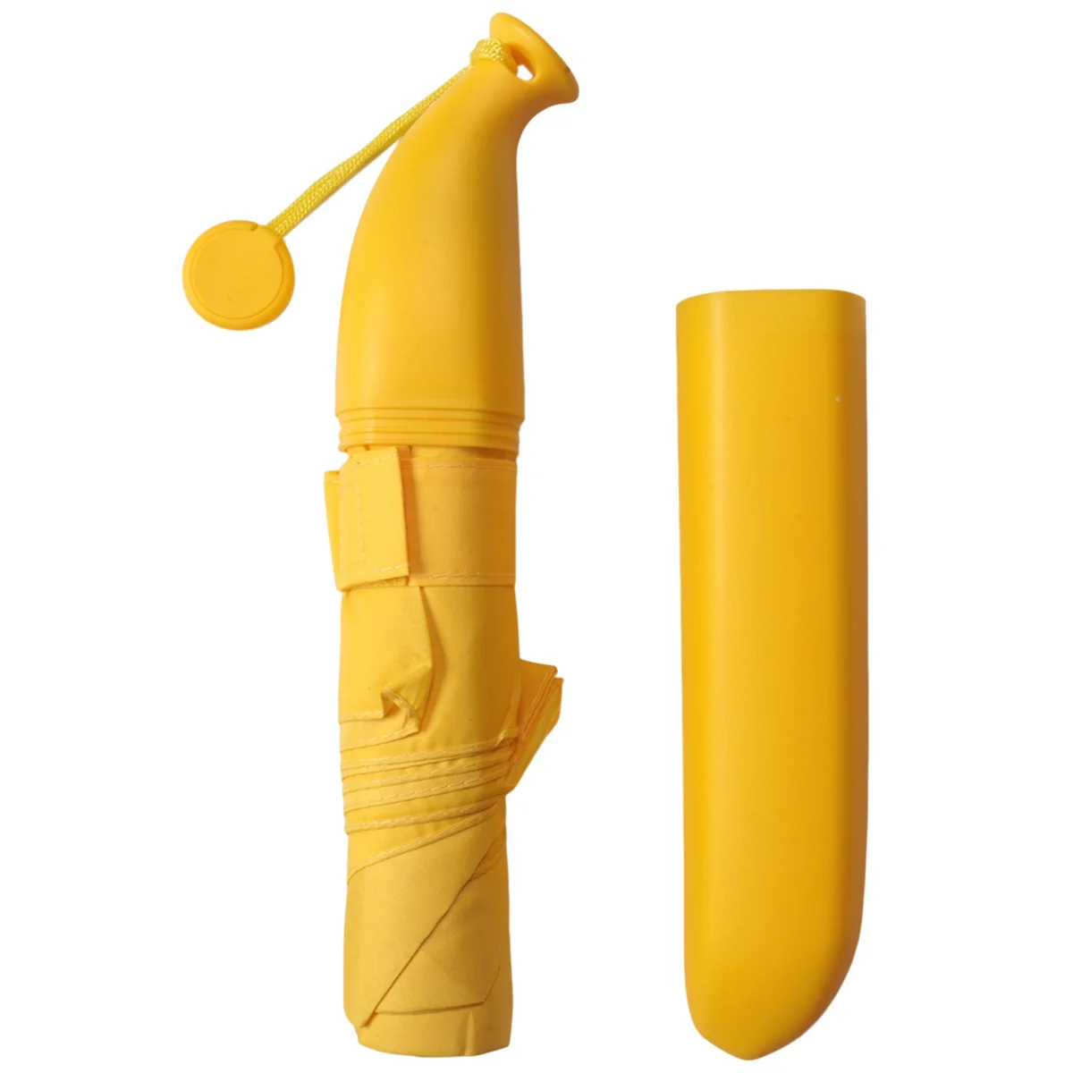 Складной зонт-банан желтый