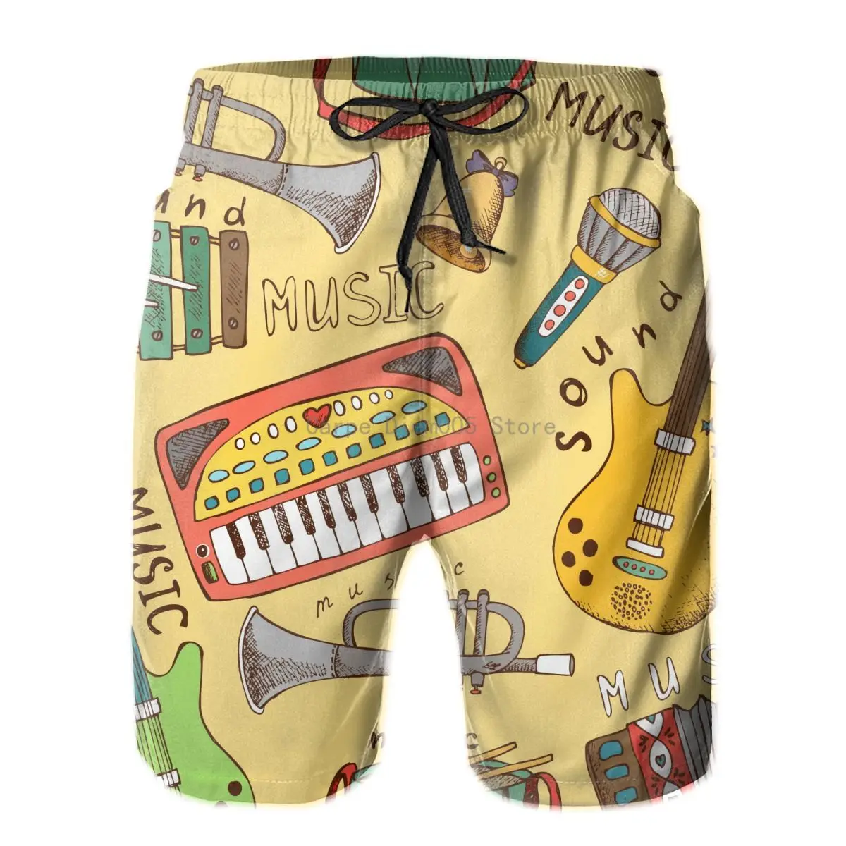 

Men Beach Shorts Quick-drying Men Swimming Trunks Musical Instrument Men Swimwear Swimsuit Beachwear Beach Bathing Shorts