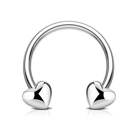 Стальная звездчатая серьга для перегородки 16g Naz