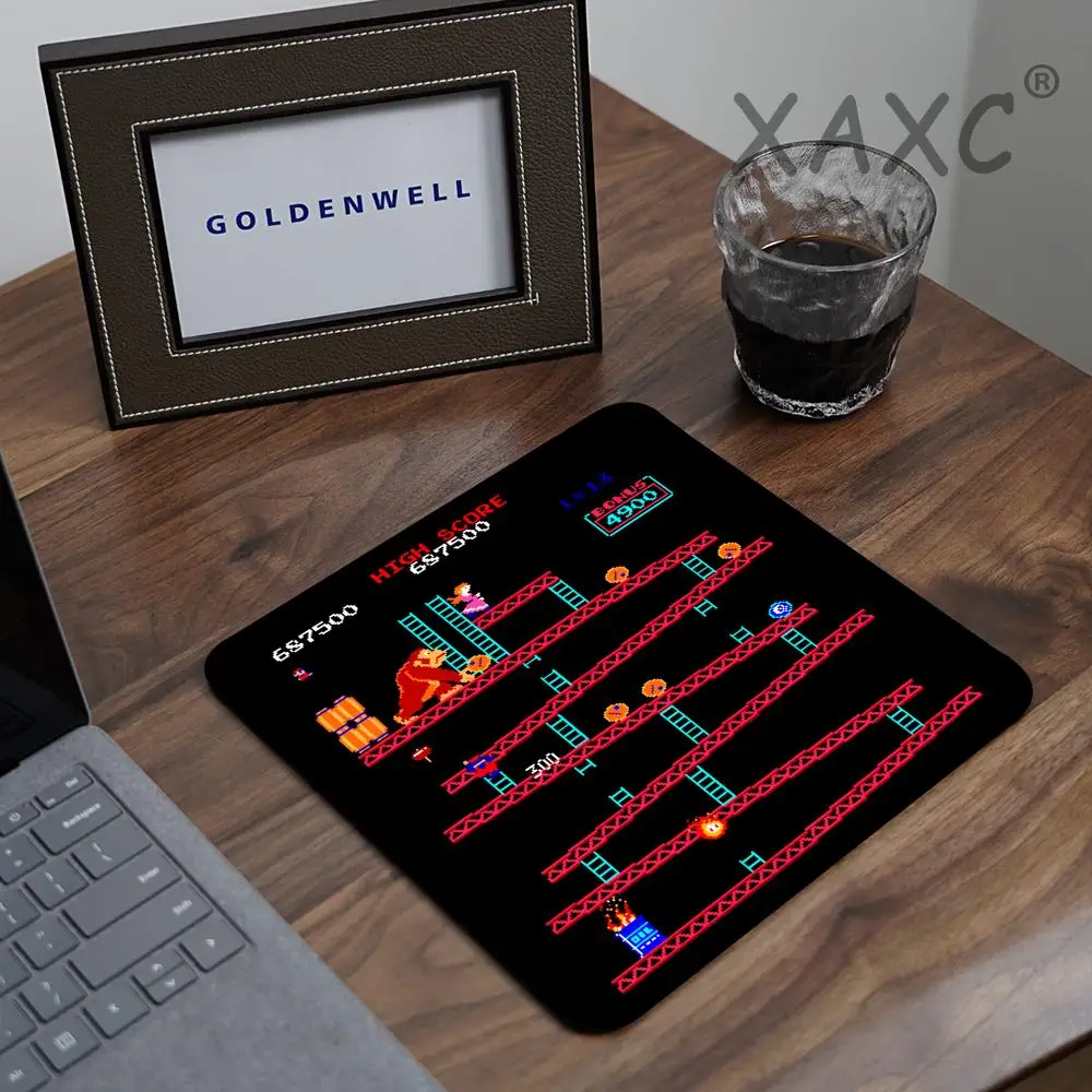 Коврик для мыши Donkey Kong Нескользящий Резиновый квадратный коврик со сшитыми