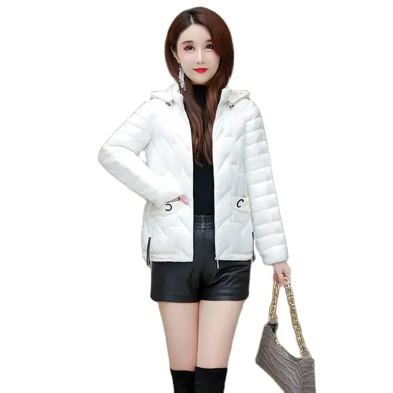 

Light And Casual Cotton-padded Jacket Women's New Fashion Hooded In Autumn And Winter Of 2023 Is Loose Slim And Warm Short Coat