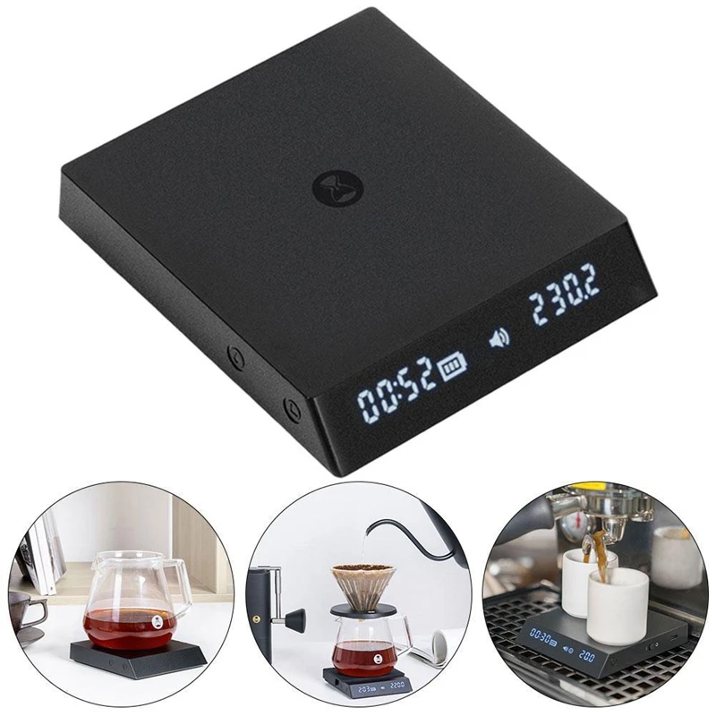 

Black Mirror Nano Electronic Scale Espresso Coffee Scale Smart Scale for Automatic Timing Kitchen Scales