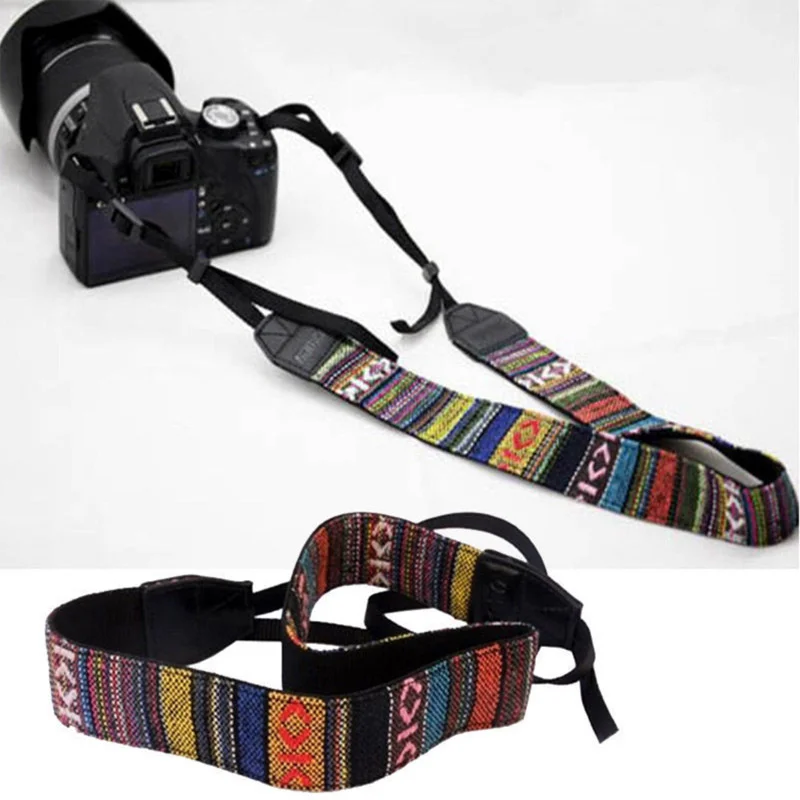 

60pcs Nostalgic National Style Widened Shoulder Strap Slr Camera Strap Fine Stripe Strap
