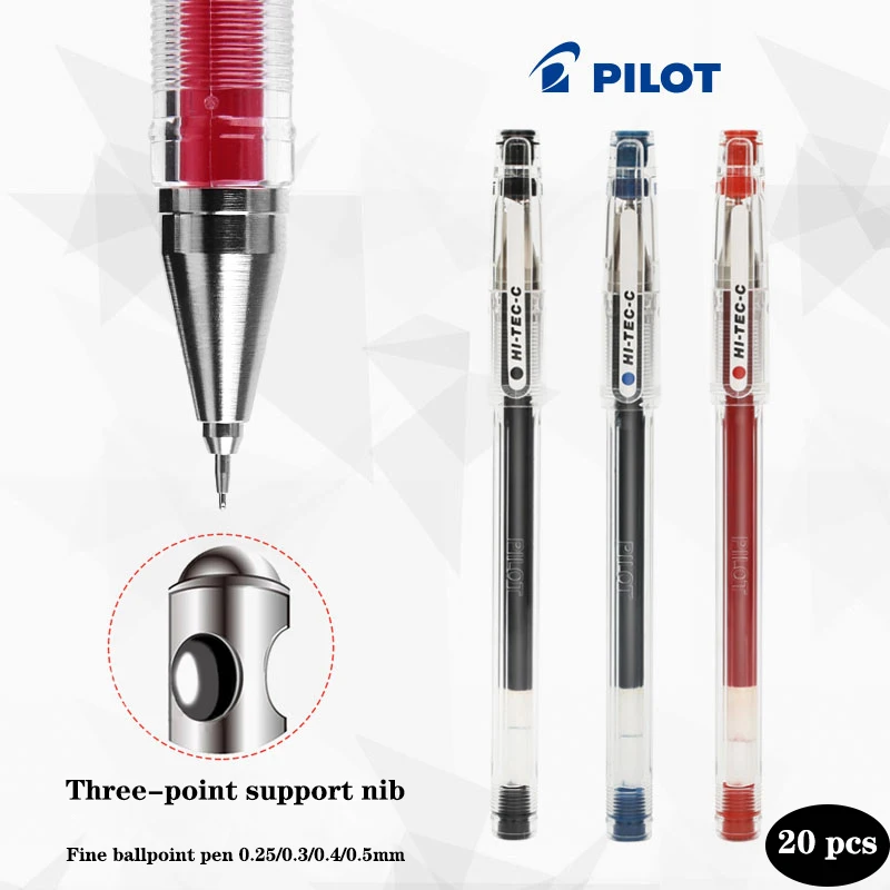 

10psc Japan Pilot Gel Pen BLLH-20C4 Fine Needle Tube Tip Ballpoint Pen 0.25/0.5mm Office School Supplies Kawaii Stationery