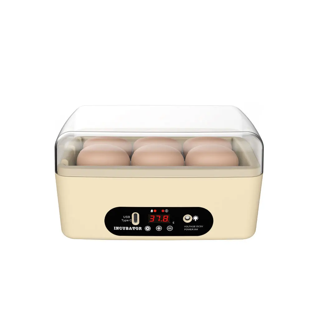 

Hatching 6 Eggs Simultaneously Temperature Adjustable Effortless Installation Automatic Egg Turning Easy To Observe