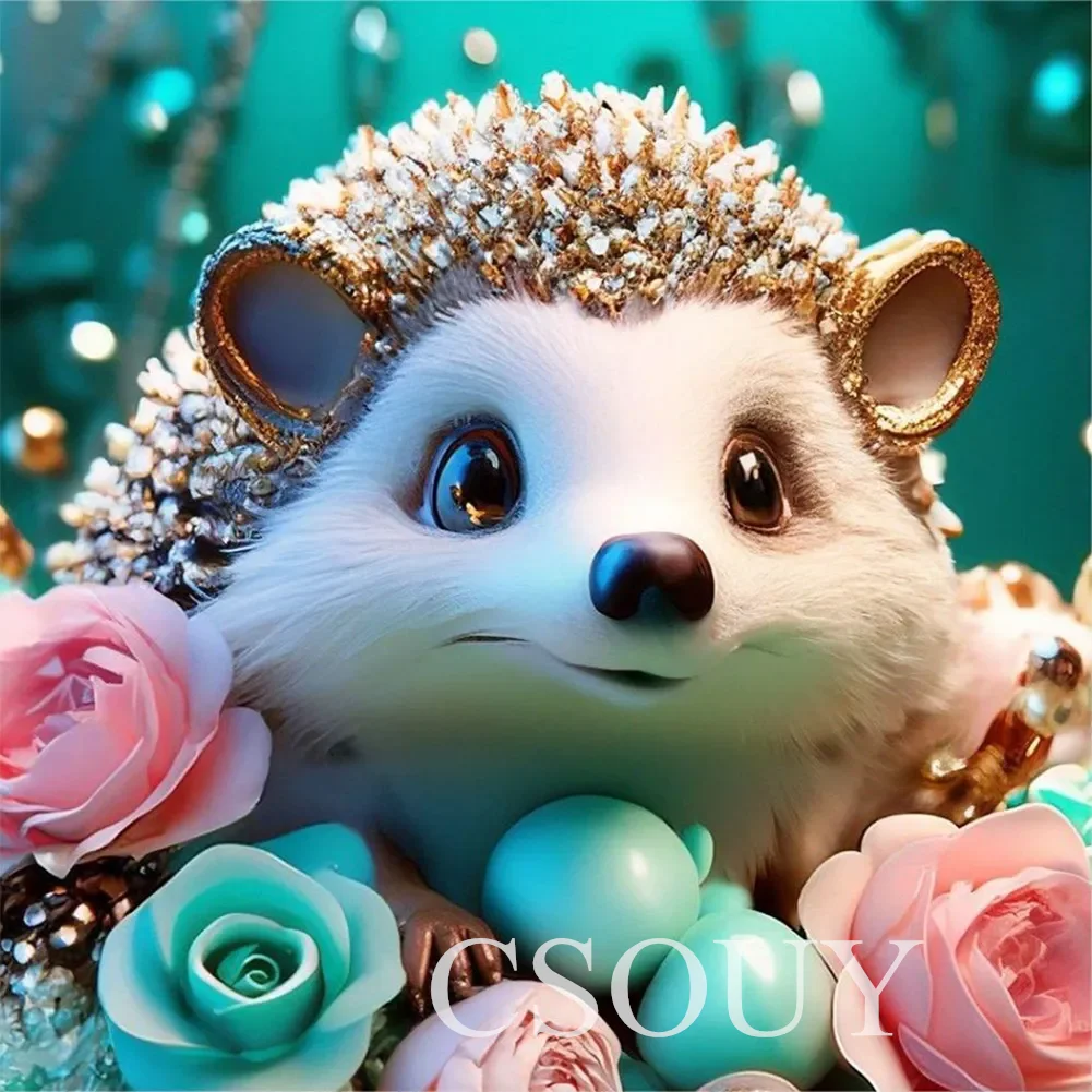 

Crystal Full Square AB Diy Diamond Painting Cross Stitch Lovely Animals Mosaic Drill Embroider Home Decor Needlwork Rhinestones