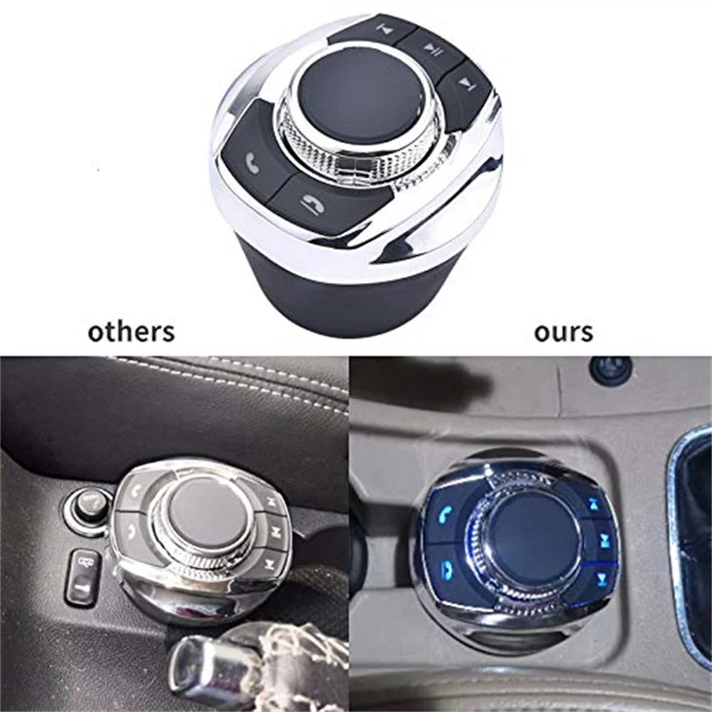 

Car Cup Shape Electronic with LED Light 8-Key Functions Car Wireless Steering Wheel Control Button for Android Navigation Player