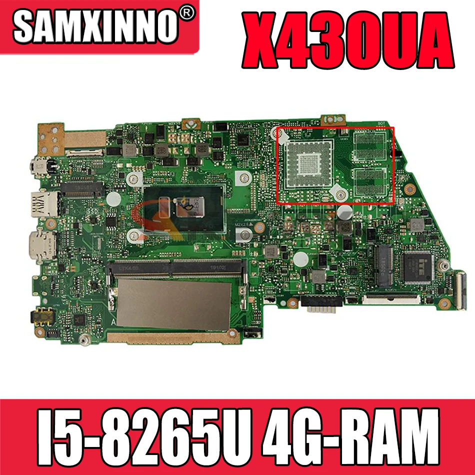 

For ASUS X430UA X430U A430U S4300U Laptop motherboard Motherboard X430UA Mainboard 4G-RAM I5-8265U