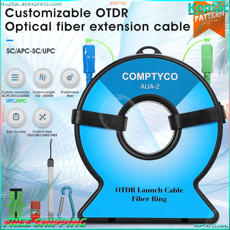 COMPTYCO SC/FC/ST/LC-UPC/APC OTDR Dead Zone Eliminator,Fiber Rings 500M Fiber Optic OTDR Launch Cable Box SC/APC-SC/UPC