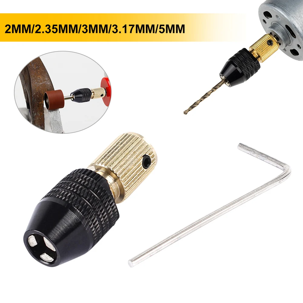 

Electric Motor Shaft Mini Drill Chuck Fixture Clamp 0.3-3.2mm Mini Quick Release Keyless Drill Bit Adapter 2-5.0mm Holder Clamp