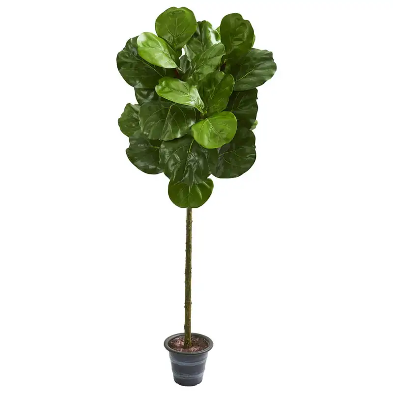 

Fiddle Leaf Artificial Tree With Decorative Planter Home decoration accessories Gifts for boyfriend Eucalyptus leaves Dried flow