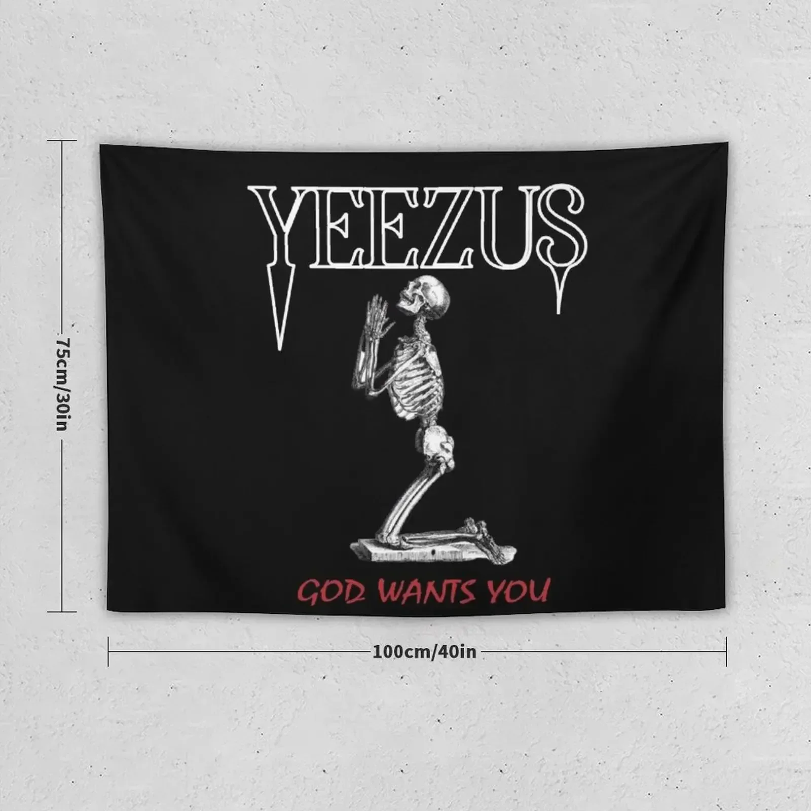 Скелет Yeezus гобелен подвесной настенный домашний декор кавайный комнаты