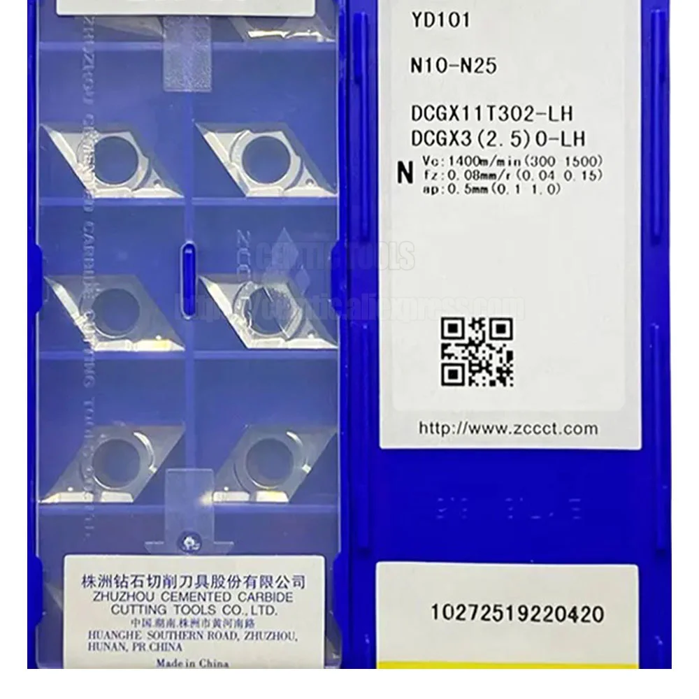 ZCC DCGX11T302-LH YD101 YBG102 DCGX3 (2 5) 0-LH твердосплавные вставки для алюминиевой мельницы меди