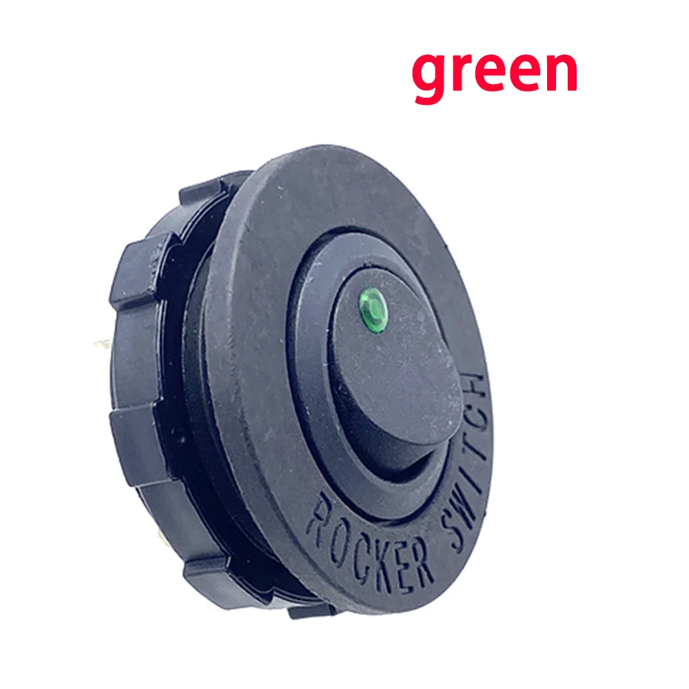 

3-контактный круглый кулисный тумблер постоянного тока 12 В-24 В, светодиодный вкл/выкл. для автомобиля, грузовика, гольф-кар