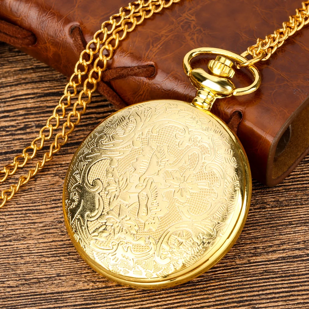 Crystal Diamond-encrusted Dragonfly Quartz Pocket Watch Charming Necklace Women's Pendant Chain Elegant Dress Match Fob Clock images - 6