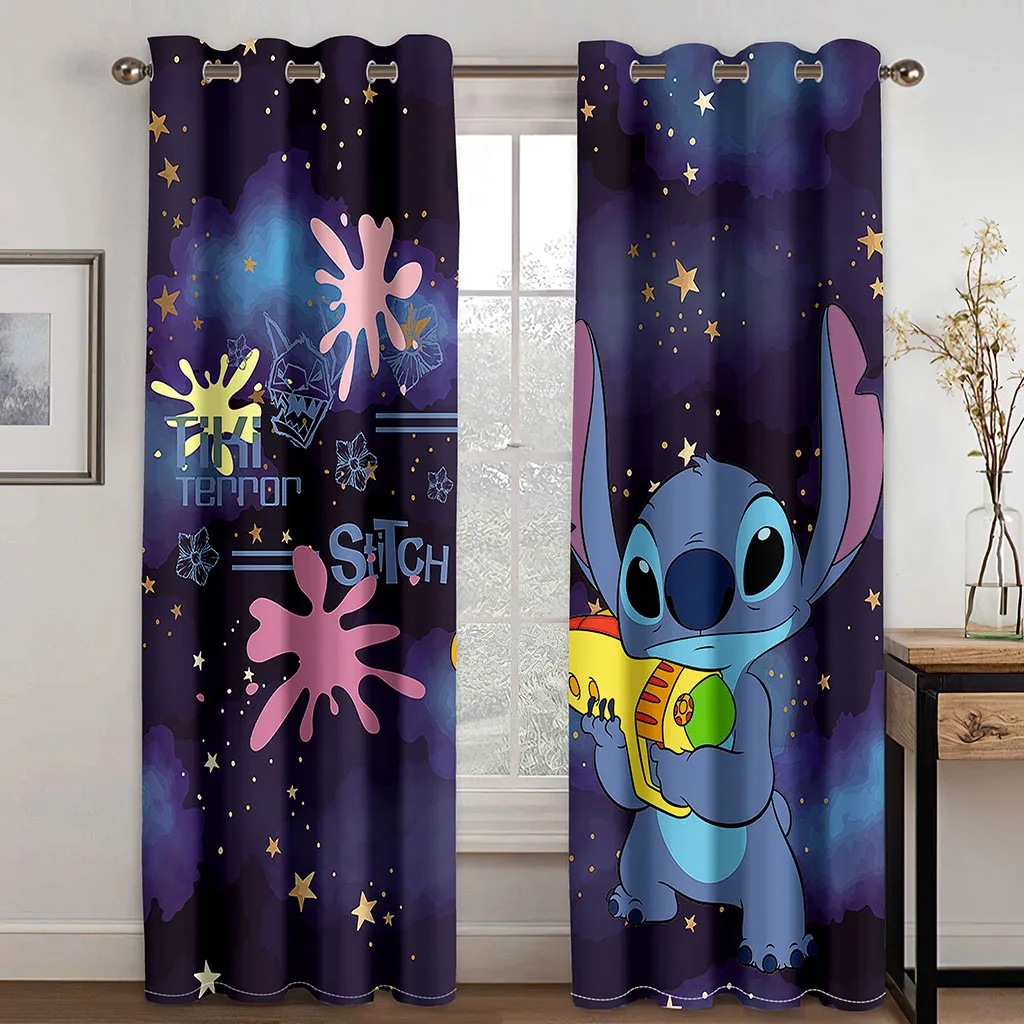 

3D Anime Game Cartoon Character 2 Pieces Shading Drapes Darkening Window Curtain for Living Room Bedroom Decor
