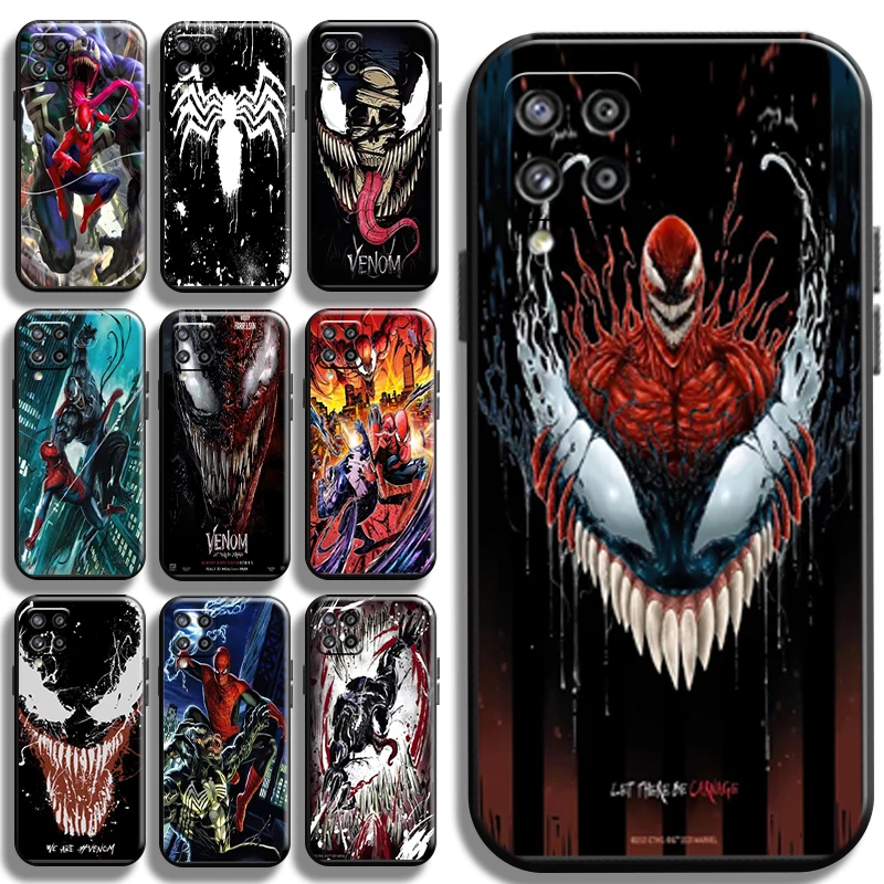 

Marvel Venom Spiderman For Samsung Galaxy A21 A21S Phone Case Back Carcasa TPU Full Protection Coque Shell Liquid Silicon Cover