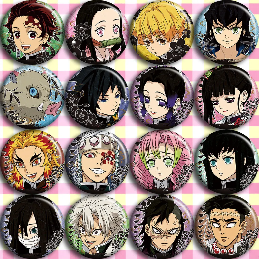 Рассекающий демонов бсара: Kimetsu no Yaiba Kamado Tanjirou Kamado Nezuko Agatsuma Zenitsu Hashibira Inosuke значок Косплея