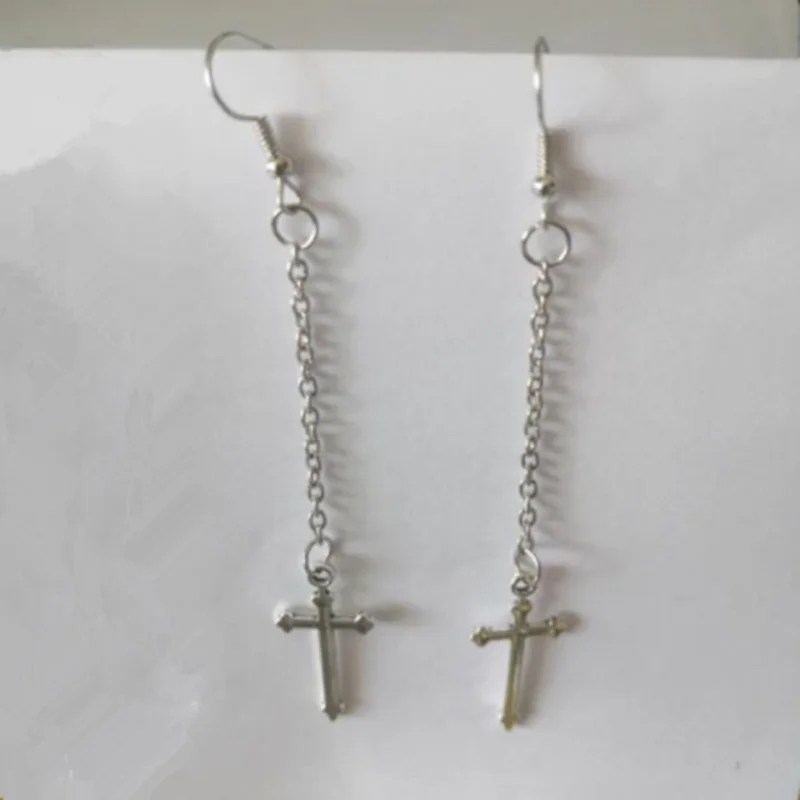 Ex160 Модные Винтажные простые панк гиперболы кисточки цепи Сплав Крест Подвесные