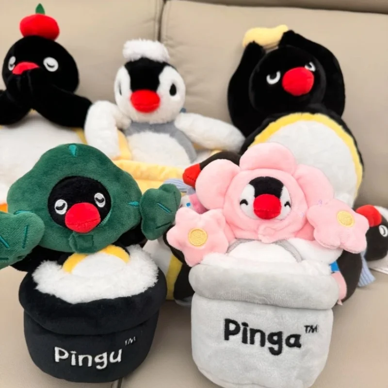 Фото Pingu Relax Blooming Series Pinga плюшевая игрушка милая исцеляющая мягкая елка цветок домашний декор стола Коллекционная фигурка милый детский подарок №2