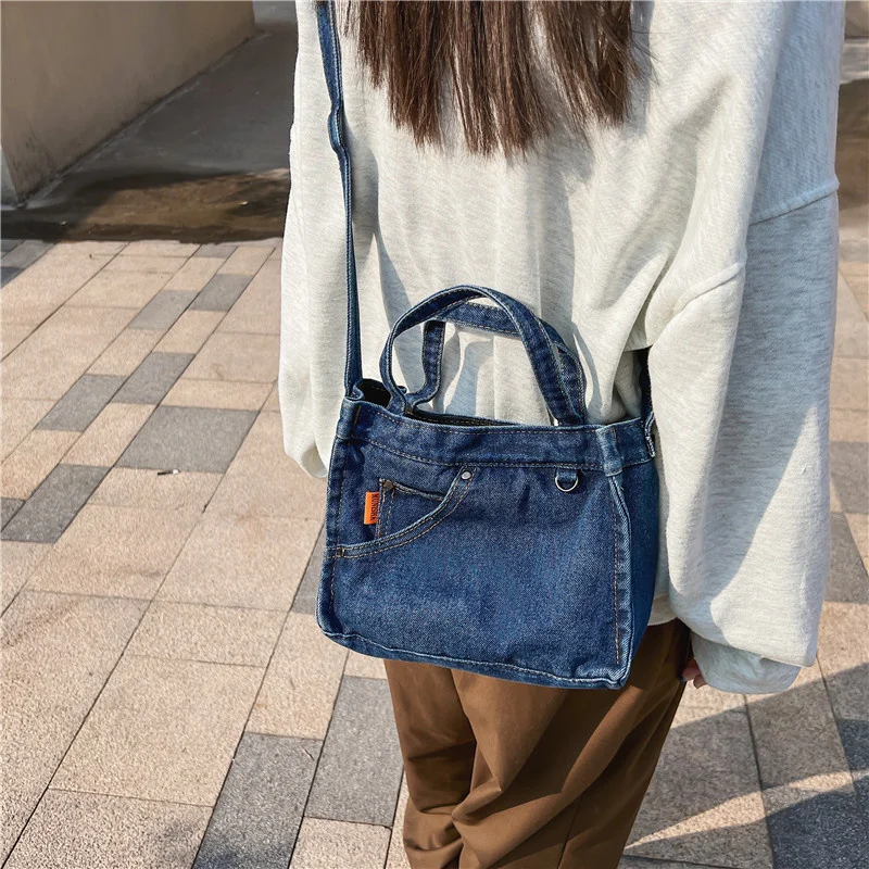 2023 Trend Denim Jeans Handbags Vintage Denim Bag Luxury Tote for Women Shoulder Bag Denim Crossbody Women's Handbag and Purse